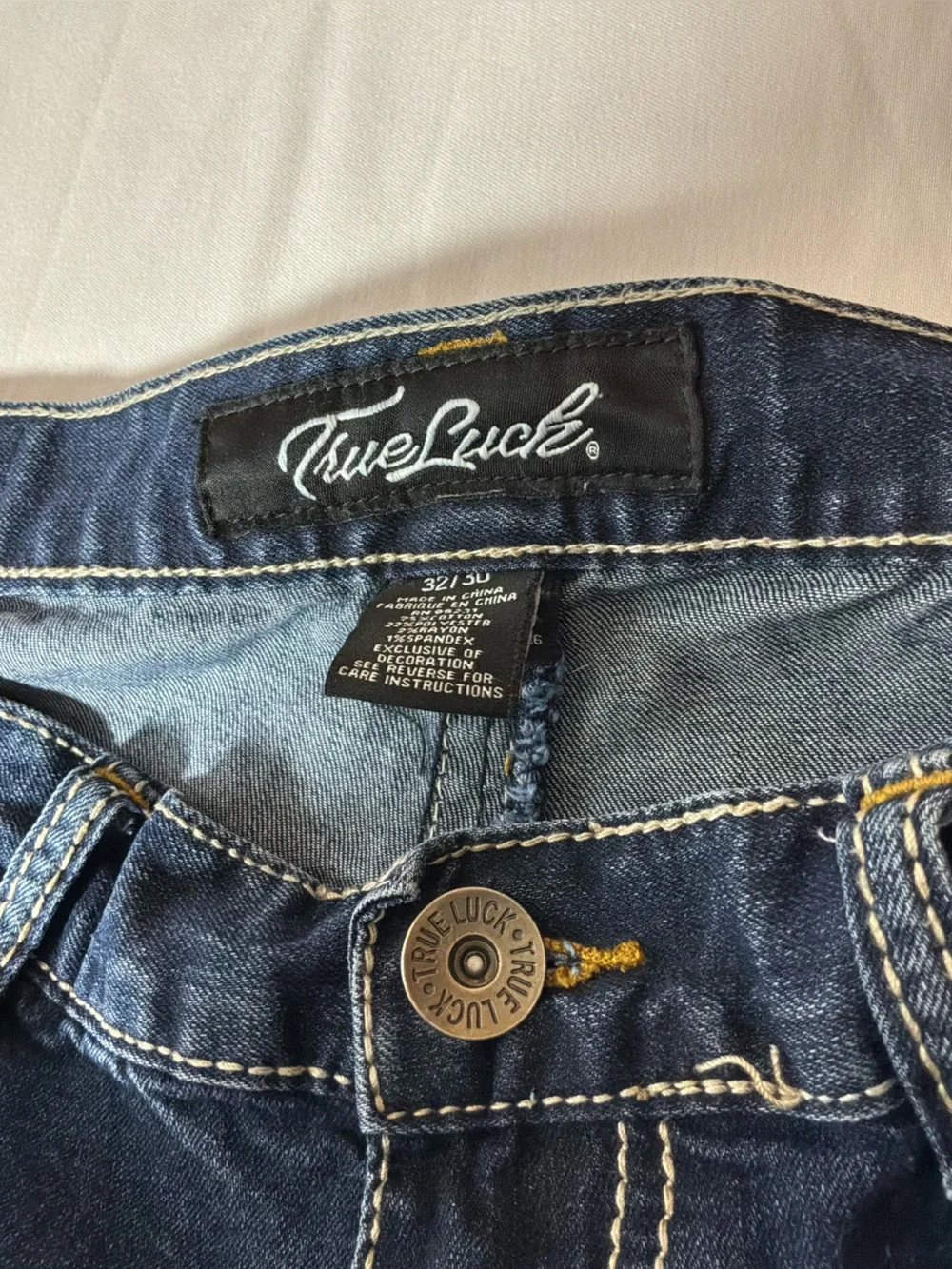 True Religion Men's Dark Blue Straight Leg Jeans